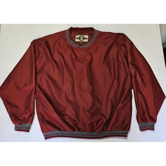 VTG North End Men's Size XL Red V-Neck Pullover Golf Windbreaker Jacket - Picture 1 of 6